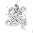 Libra 2001 snake tattoo design idea