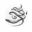 Libra 2001 snake tattoo design idea