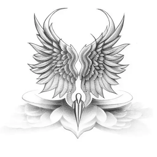 shoe with wings greek god tattoo design idea