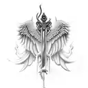 shoe with wings greek god tattoo design idea