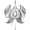 shoe with wings greek god tattoo design idea