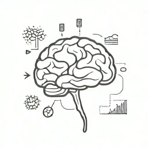 "i am made of memories" in shape of brain tattoo design idea