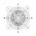 A celestial map with Aries constellation leading the way among a cluster of stars tattoo design idea