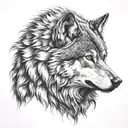 alpha wolf tattoo design idea