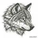 alpha wolf tattoo design idea