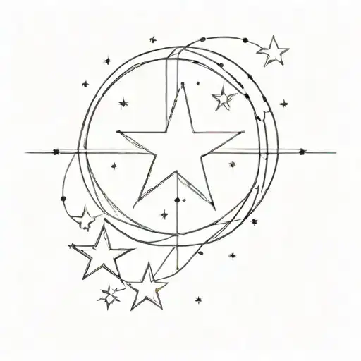 number 8 with stars  tattoo design idea