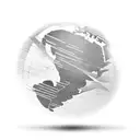 A silhouette of a globe with a plane flying around it, with the letters 'L' and 'A' forming the plane's trail tattoo design idea