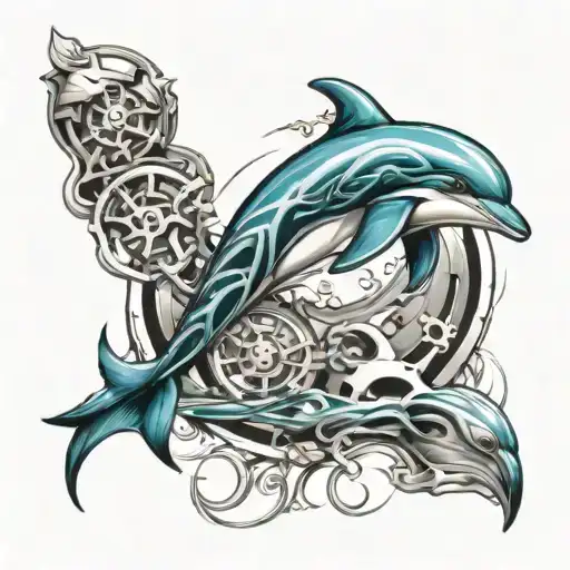 Dolphin tattoo design idea