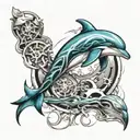 Dolphin tattoo design idea