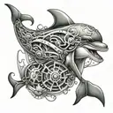 Dolphin tattoo design idea