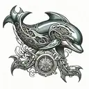 Dolphin tattoo design idea