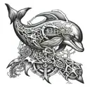 Dolphin tattoo design idea