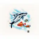 Arm tattoo,  Aquatic Orca gang Beautiful Ocean  tattoo design idea