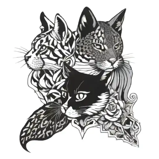 3 personality  tattoo design idea