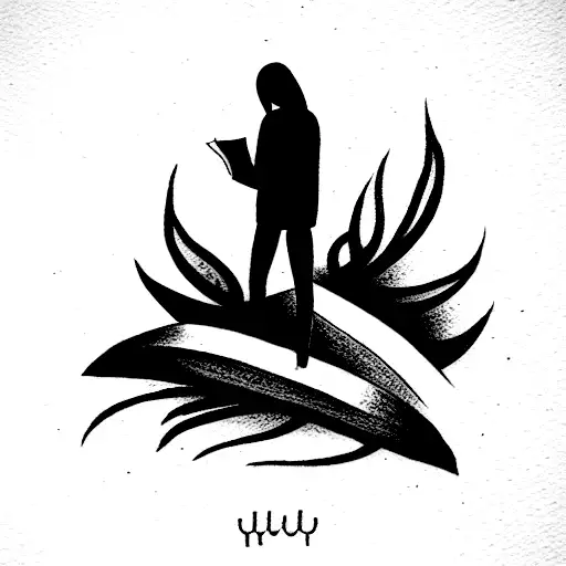 I raised you in the dark Caught you reading by the sunrise You wandered from the path Through the silence of the hillsid tattoo design idea