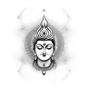 Combining the image of Lord Mahadev with elements of devotion and spirituality tattoo design idea