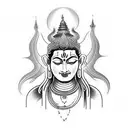 Combining the image of Lord Mahadev with elements of devotion and spirituality tattoo design idea