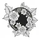 floral button key Coraline  tattoo design idea