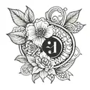 floral button key Coraline  tattoo design idea