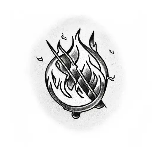bonfire tattoo design idea