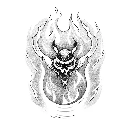 bonfire tattoo design idea