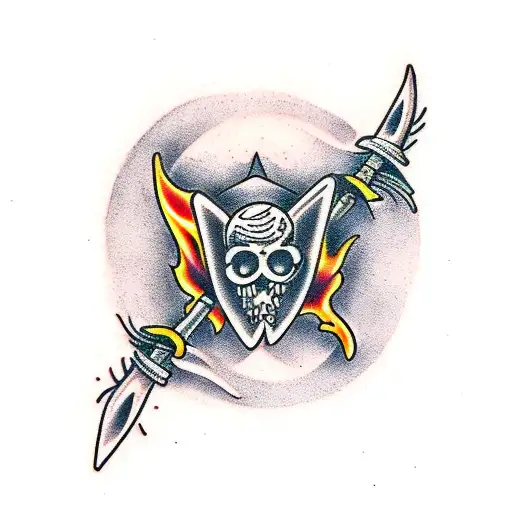 bonfire tattoo design idea