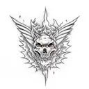 bonfire tattoo design idea