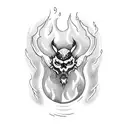 bonfire tattoo design idea