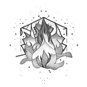 bonfire tattoo design idea