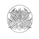 bonfire tattoo design idea
