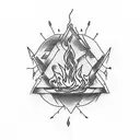 bonfire tattoo design idea