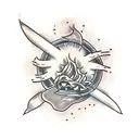 bonfire tattoo design idea