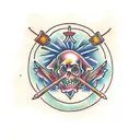 bonfire tattoo design idea