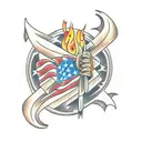 bonfire tattoo design idea