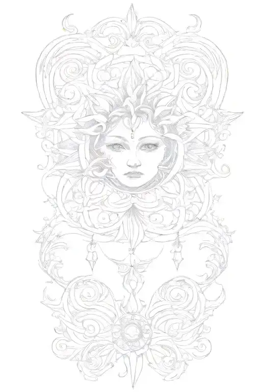 sun tattoo design idea