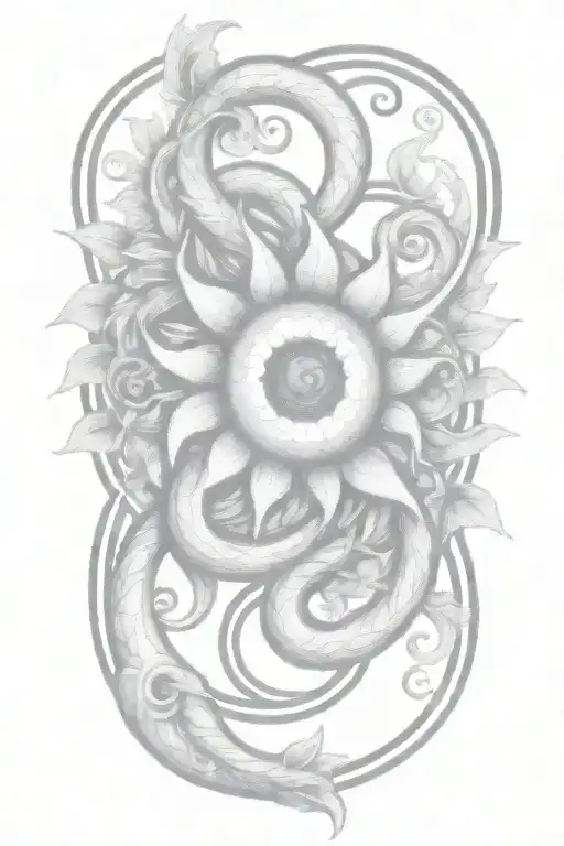 sun tattoo design idea