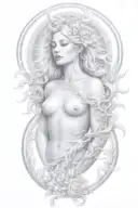 sun rising tattoo design idea