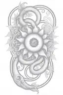 sun tattoo design idea