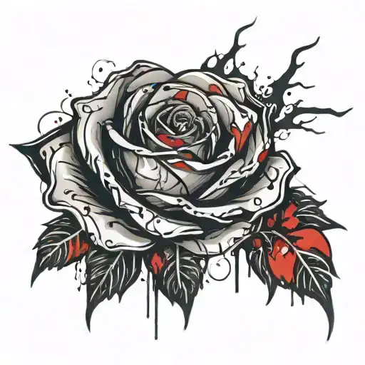 goth rose tattoo tattoo design idea