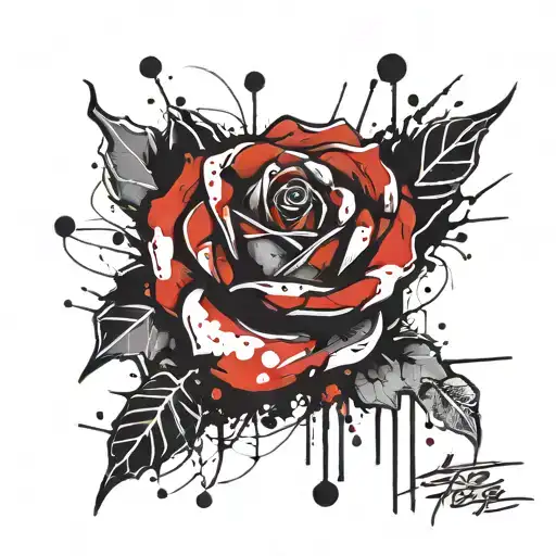 goth rose tattoo tattoo design idea