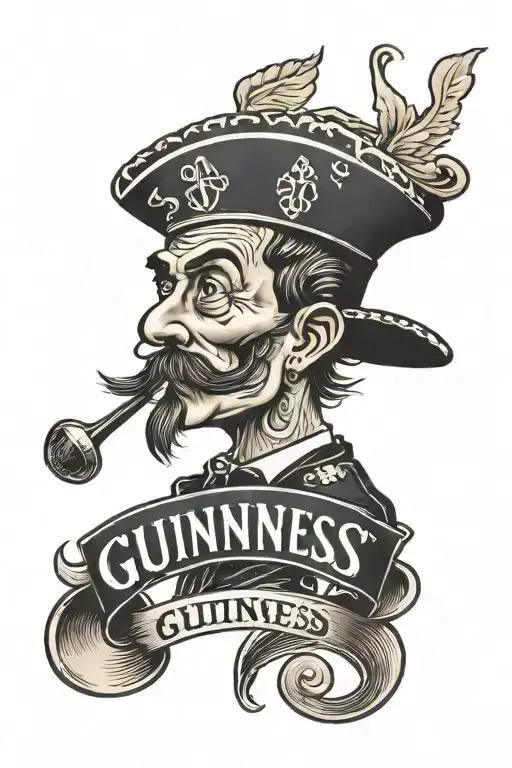 pub guinness tattoo design idea