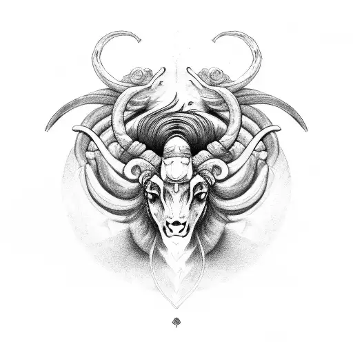 aries taurus cusp tattoo design idea