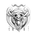 aries taurus cusp tattoo design idea