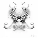 aries taurus cusp tattoo design idea