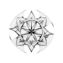 wind rose tattoo design idea