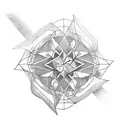 wind rose tattoo design idea