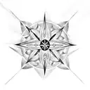 wind rose tattoo design idea