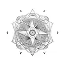 wind rose tattoo design idea