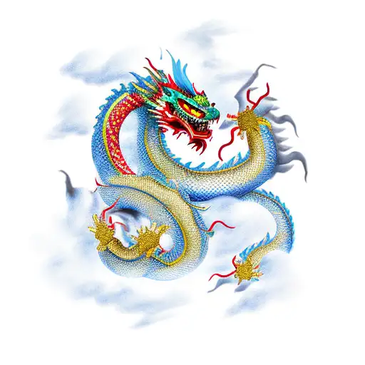 chinese dragon tattoo design idea