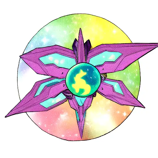 cosmic dragon tattoo design idea